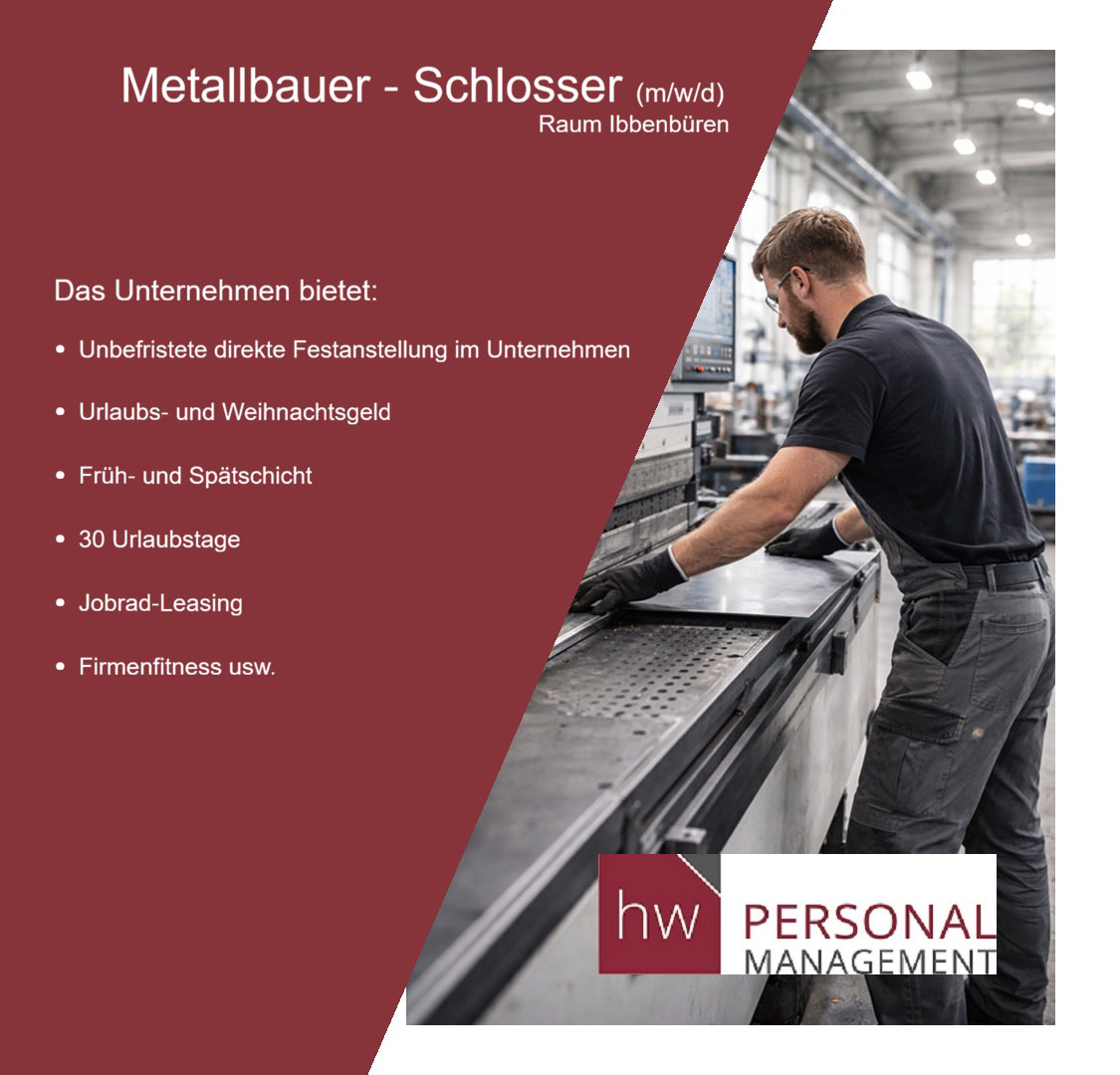 Metallbauer / Schlosser (m/w/d)